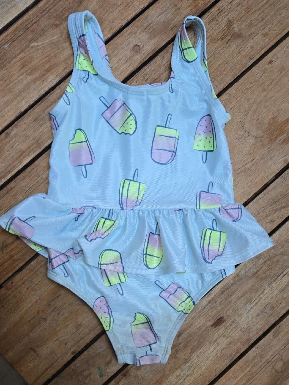 🍡 Baby GAP Light Blue Popsicle Ruffle One-Piece Swimsuit